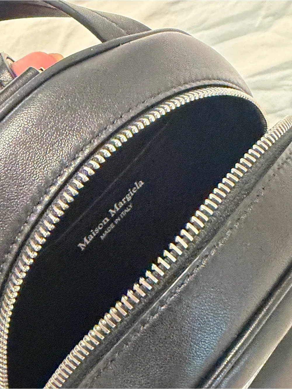 Maison Margiela Authentic Glam Slam Mini Backpack (Black Leather, Chain Strap
